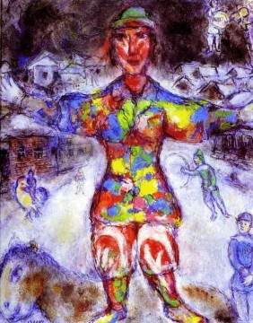 Marc Chagall Painting - Payaso multicolor contemporáneo Marc Chagall